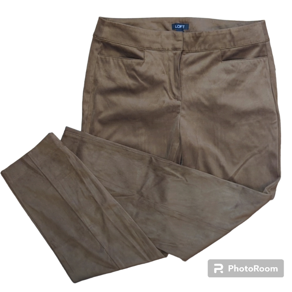 Loft Faux Suede Ankle Pants